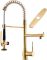 GIMILI Brushed Gold Kitchen Faucet with Pull Down Sprayer Single Handle