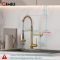 GIMILI Brushed Gold Kitchen Faucet with Pull Down Sprayer Single Handle