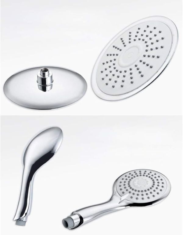 Shower Head Flat Copper Three-Position Bath Shower